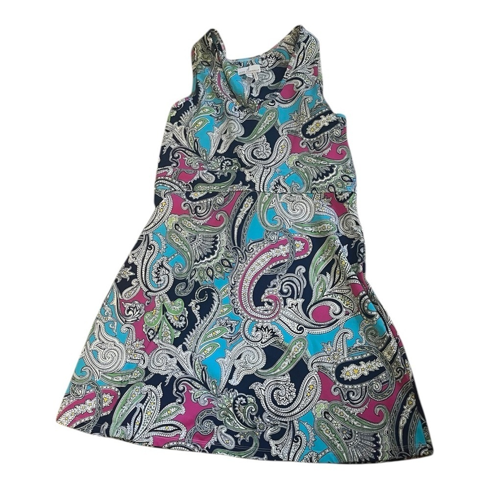 Jude Connally The Beth Paisley Print Sleeveless Dress Size Large